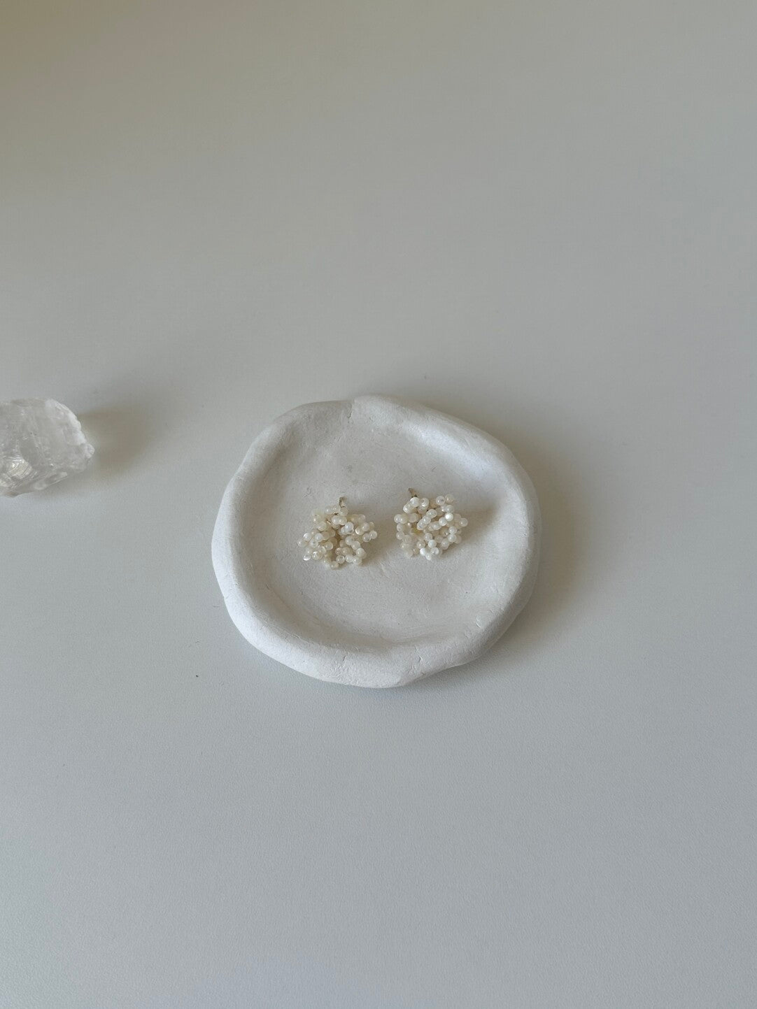 Gentle Small Flower Nacre Earrings,Lumivault.