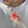Glass Iris Necklace,Lumivault.