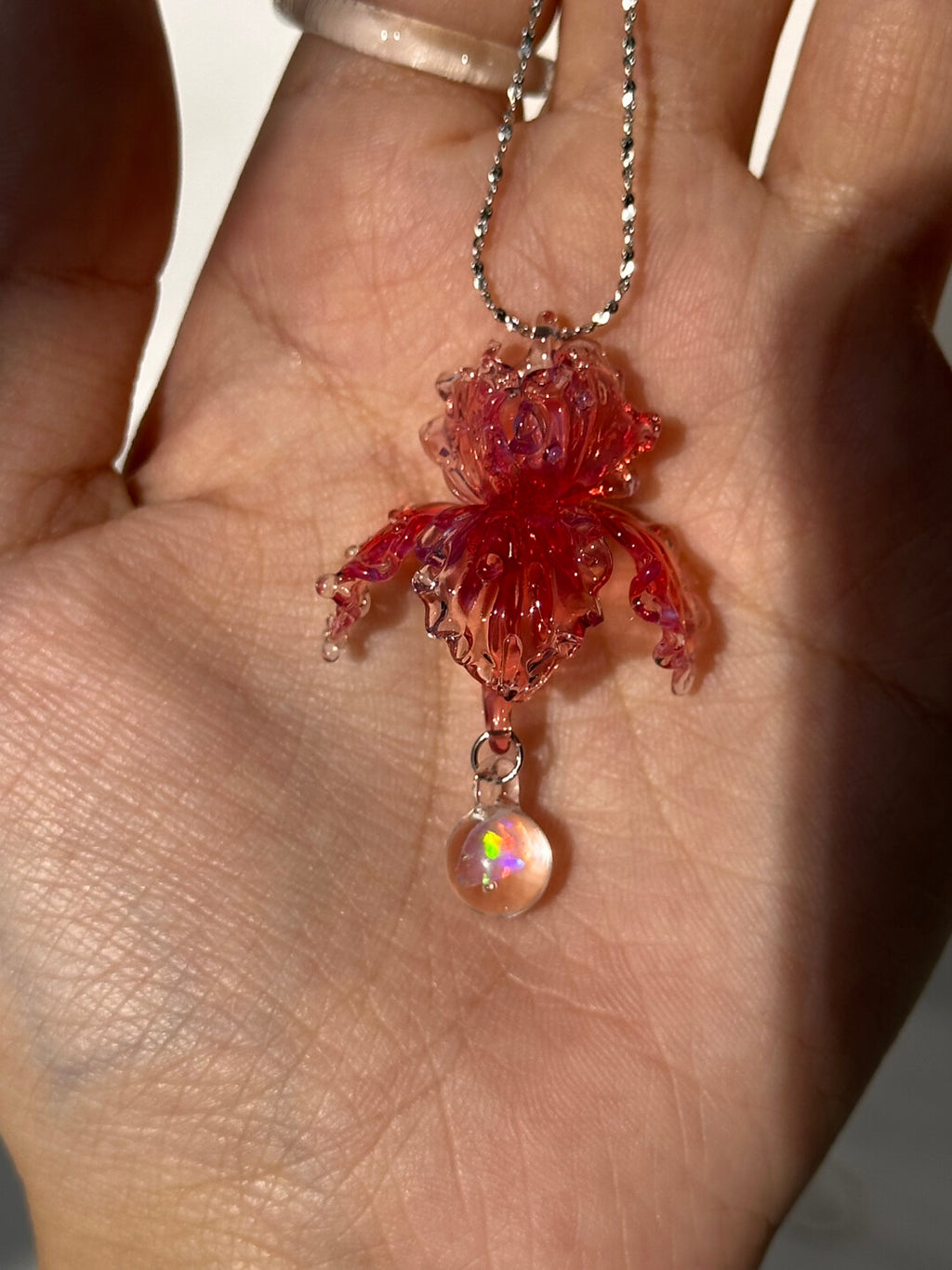 Glass Iris Necklace,Lumivault.