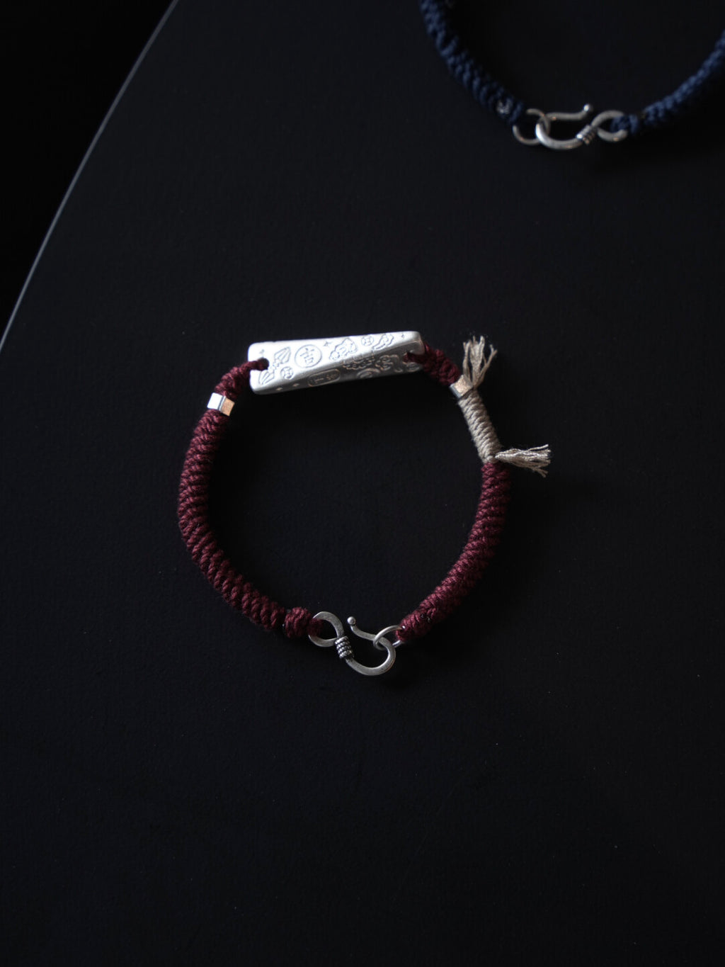 Good News Buckle Braided Rope Bracelet,Red / 14cm (total length about 16.5cm),Lumivault.