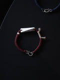 Good News Buckle Braided Rope Bracelet,Red / 14cm (total length about 16.5cm),Lumivault.