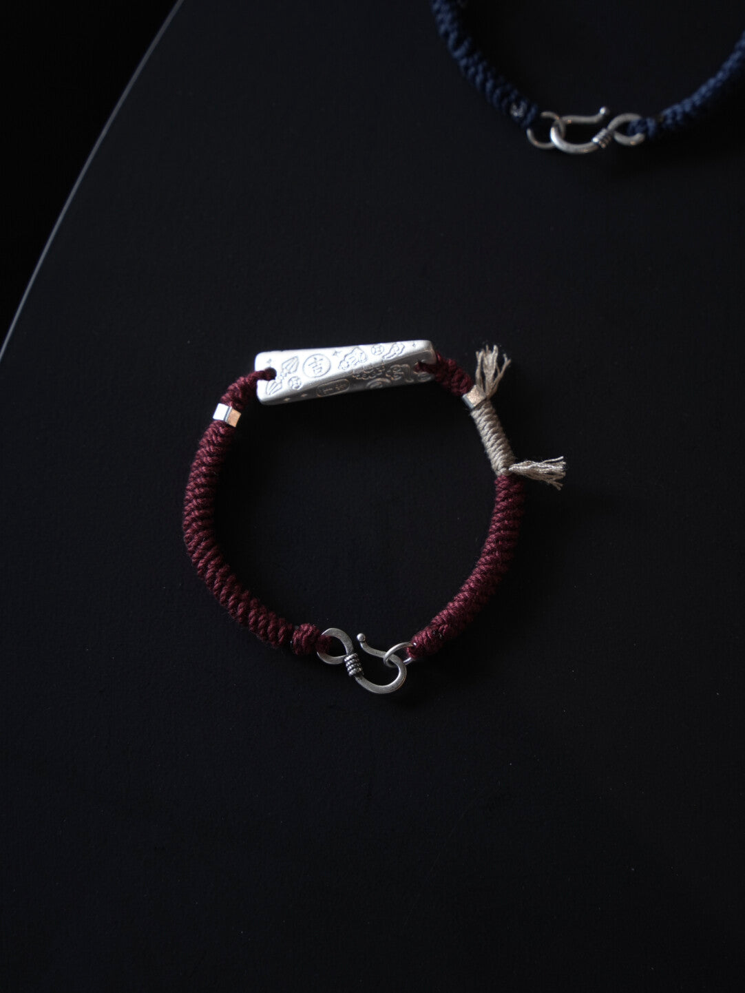 Good News Buckle Braided Rope Bracelet,Red / 14cm (total length about 16.5cm),Lumivault.