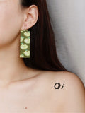 Green Apple MIYUKI Beaded Earrings,Lumivault.