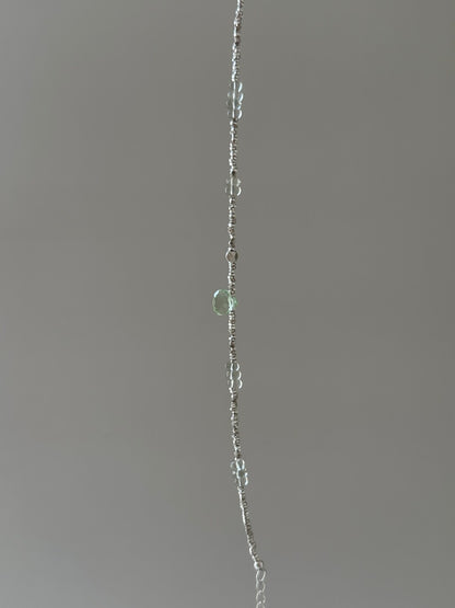 Green Grape Beaded Silver Bracelet - Lumivault