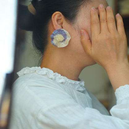 Handmade Beaded FLower Earrings