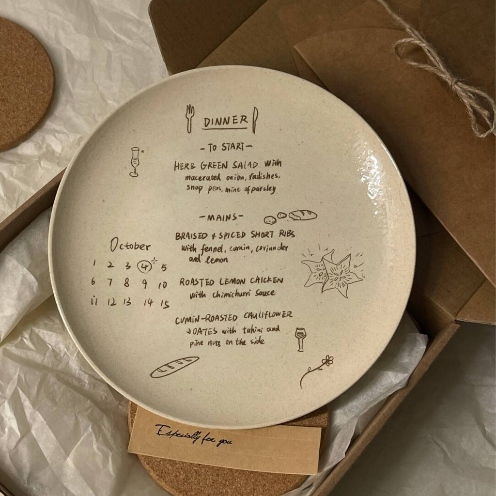Handmade Birthday & Wedding Anniversary Plates,Birthday #4,Lumivault.