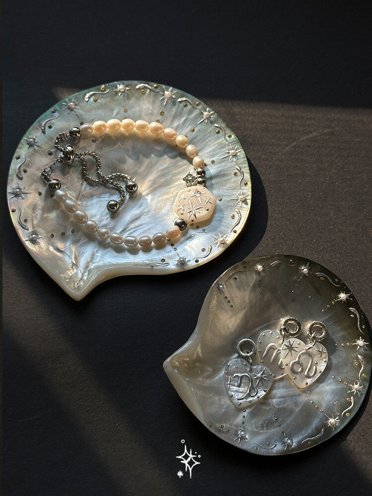 Handmade Shell Star Jewelry Tray,Lumivault.