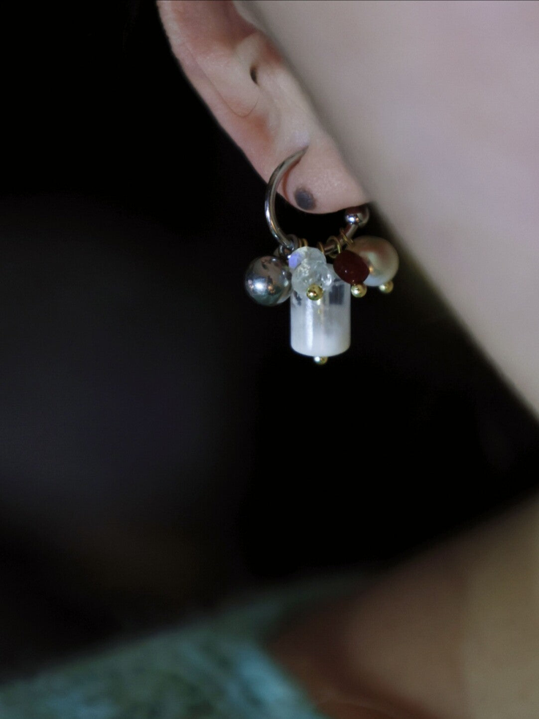 Handmade Edelweiss Beaded Earrings,Lumivault.