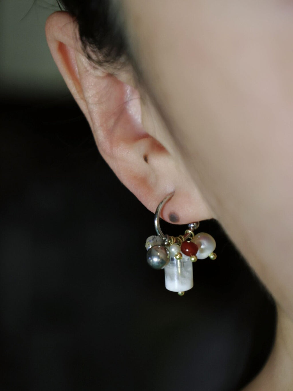 Handmade Edelweiss Beaded Earrings,Lumivault.