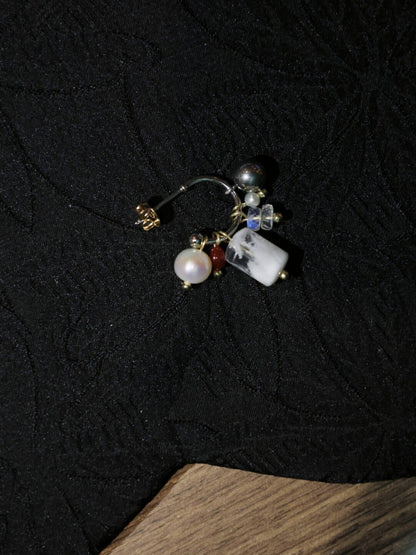 Handmade Edelweiss Beaded Earrings