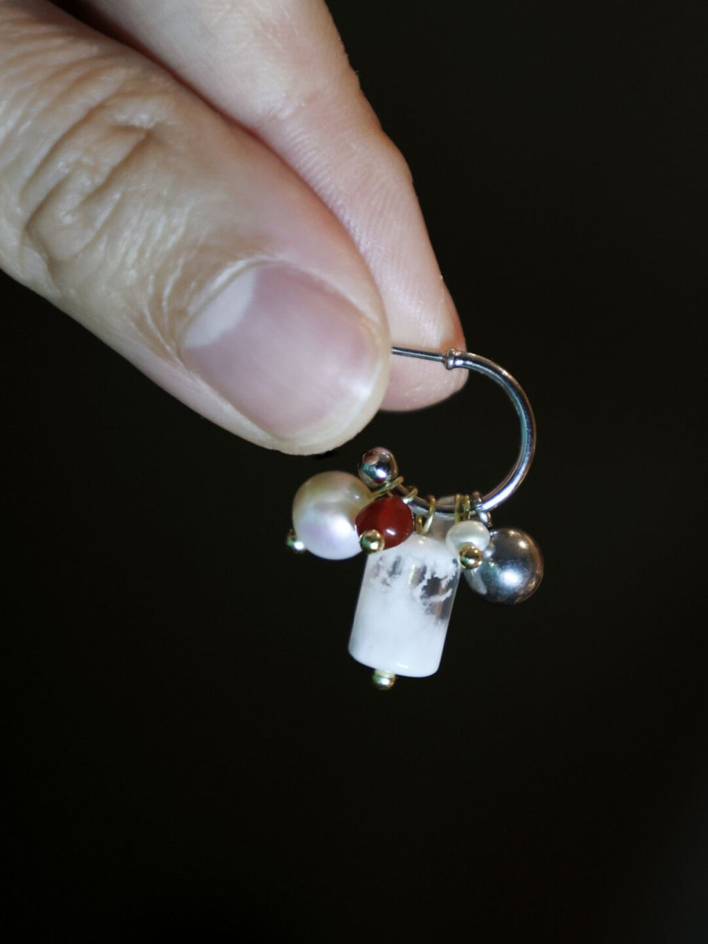 Handmade Edelweiss Beaded Earrings,Lumivault.