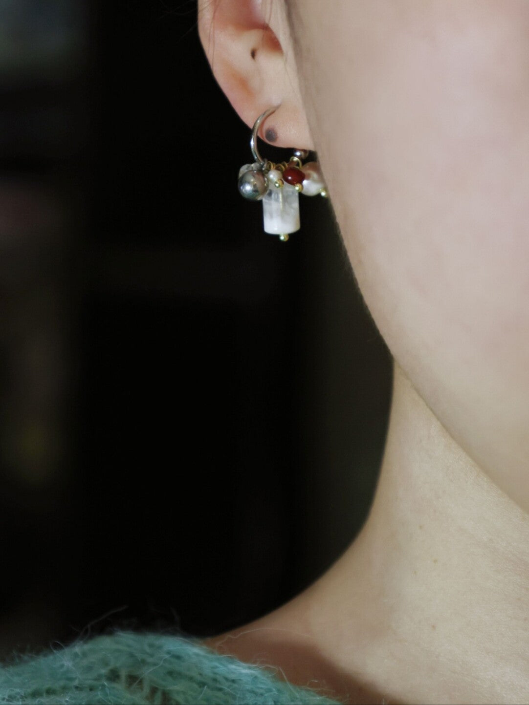 Handmade Edelweiss Beaded Earrings,Lumivault.