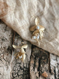Handmade Floral Freshwater Pearl Earrings,Lumivault.