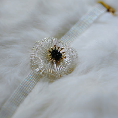 Handmade Metal Woven Flower Earrings