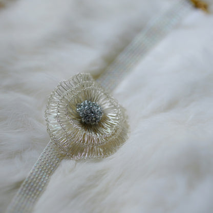 Handmade Metal Woven Flower Earrings