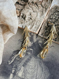 Handmade Pine Citrine Earrings,Lumivault.