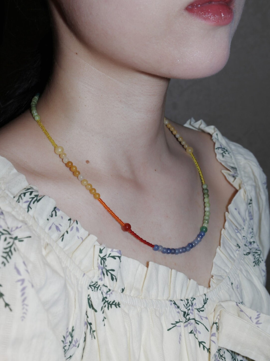 Handmade Rainbow Necklace,Lumivault.