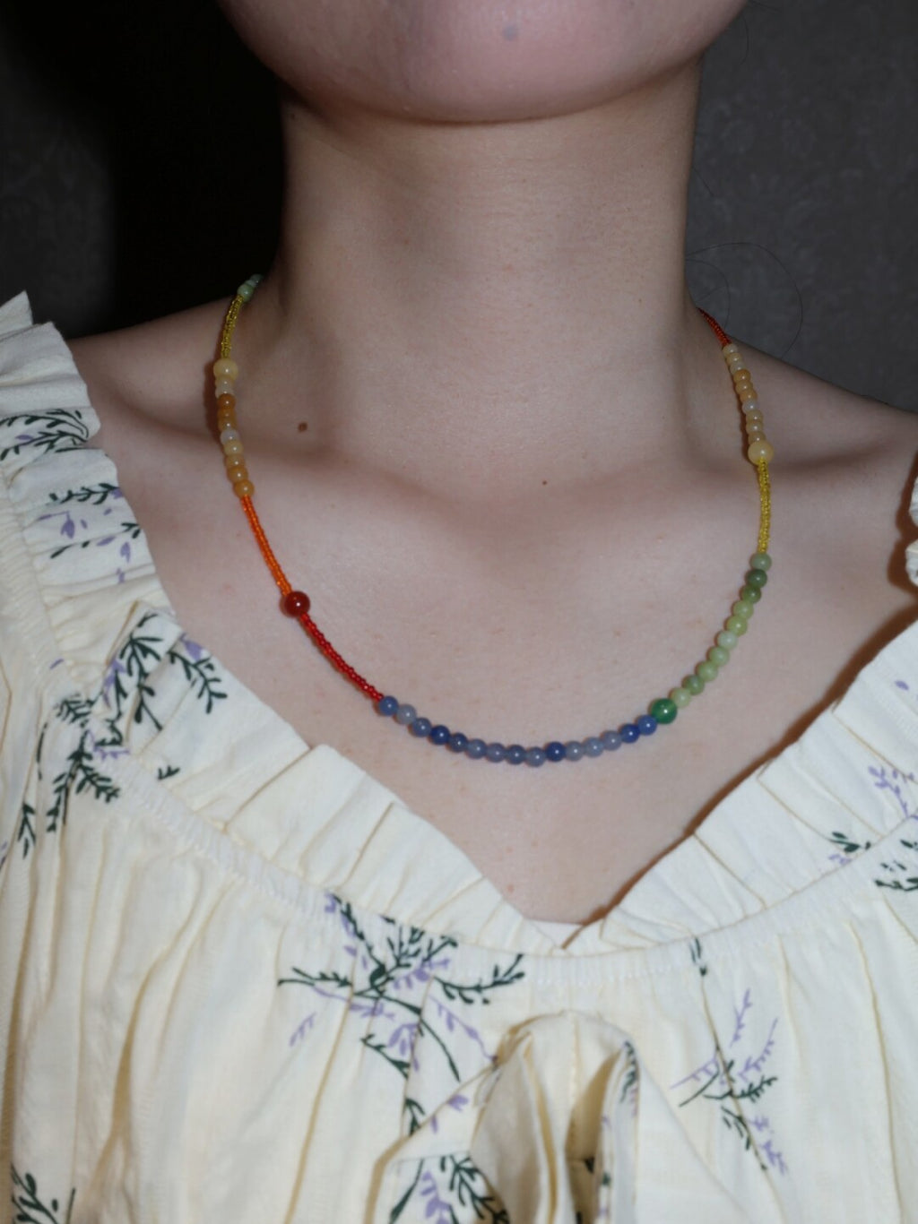 Handmade Rainbow Necklace,Lumivault.