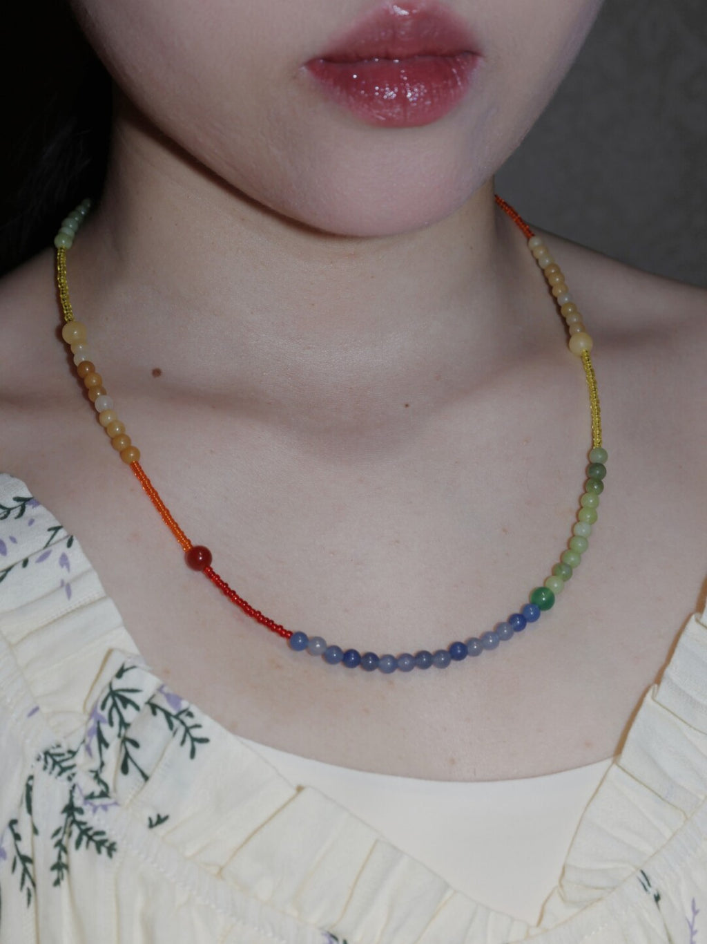 Handmade Rainbow Necklace,Lumivault.