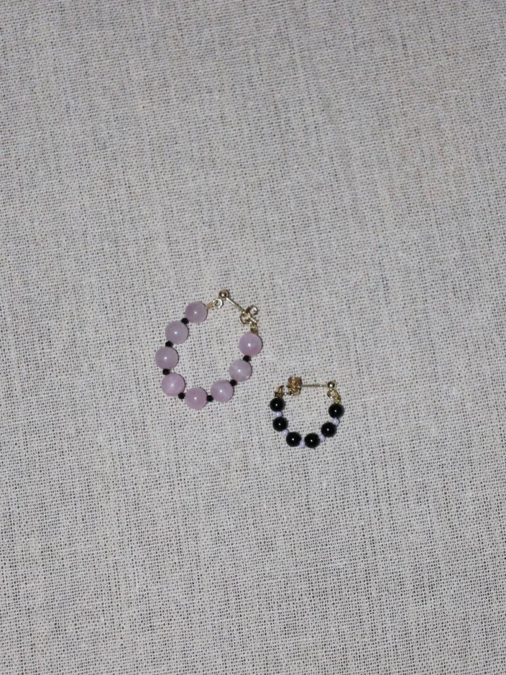 Handmade Summer Light Purple Asymmetrical Earrings,Lumivault.