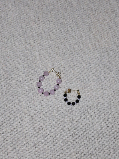 Handmade Summer Light Purple Asymmetrical Earrings - Lumivault