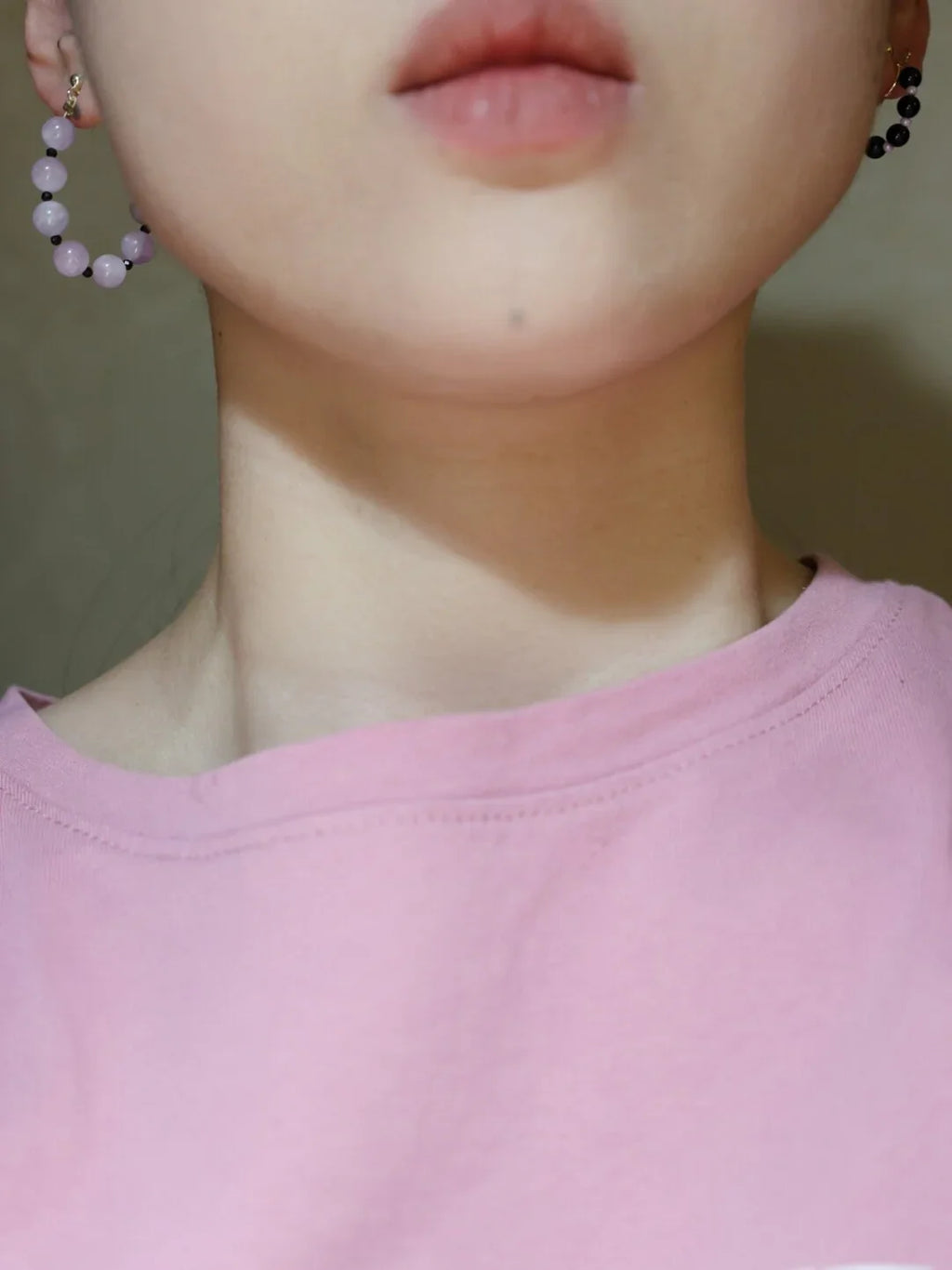 Handmade Summer Light Purple Asymmetrical Earrings,Lumivault.