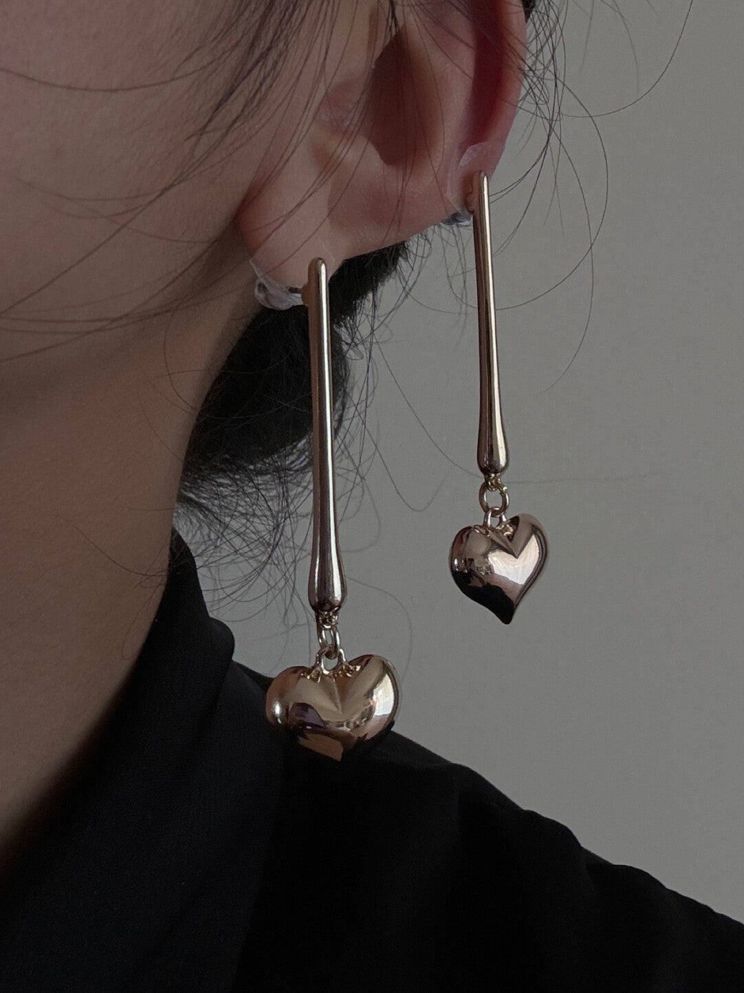 Heart Drop Earrings,Lumivault.