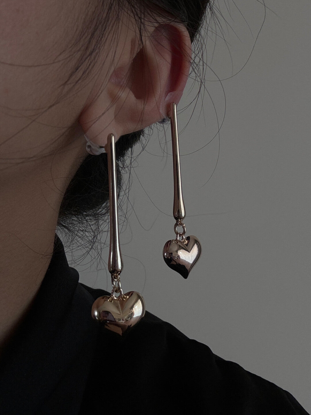 Heart Drop Earrings,Lumivault.