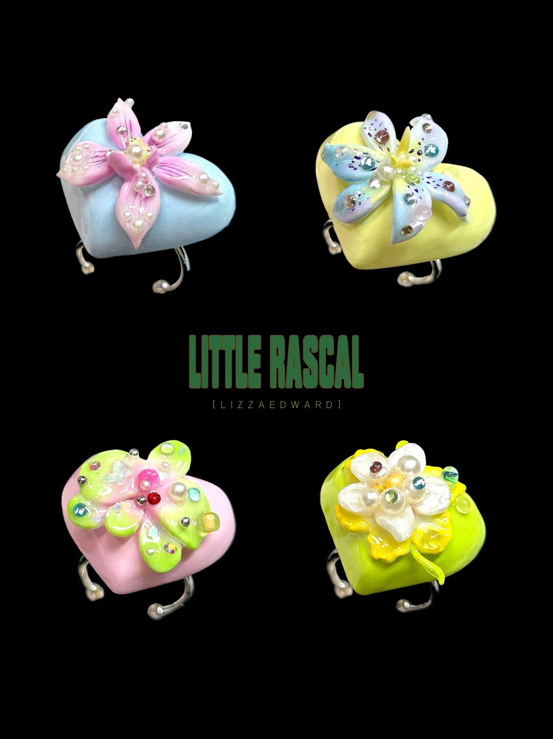 Heart Lily Orchid Ring,Lumivault.