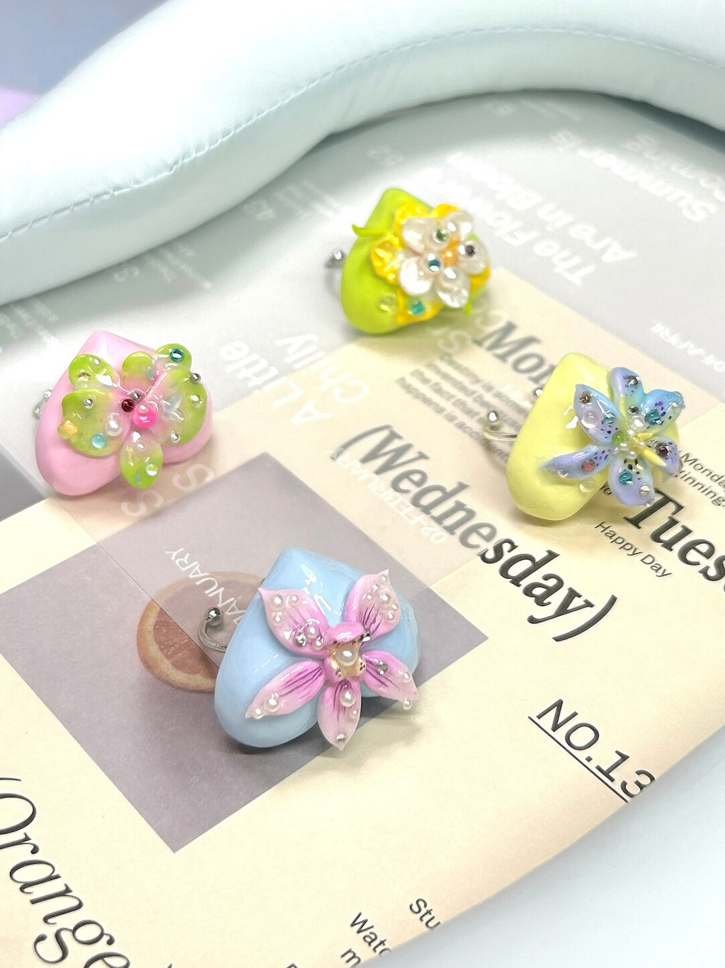 Heart Lily Orchid Ring,Lumivault.