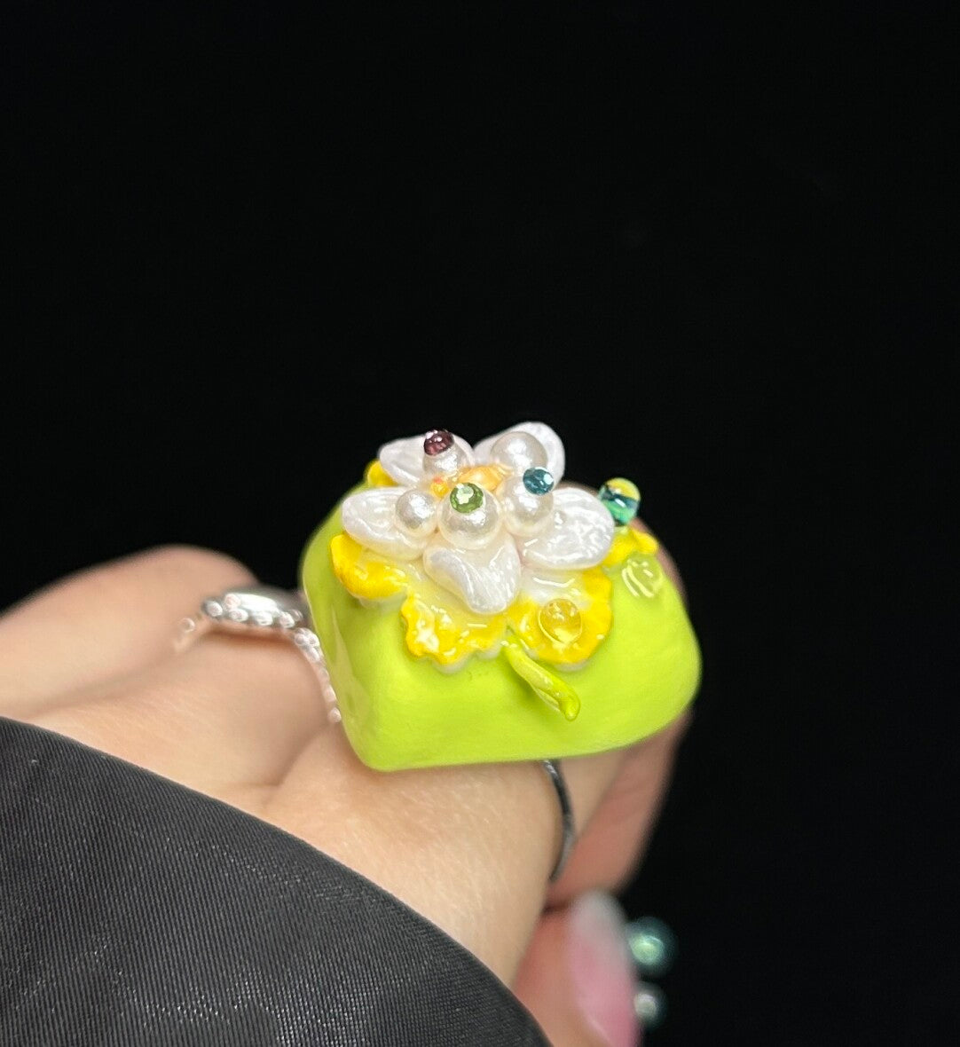 Heart Lily Orchid Ring,Lumivault.