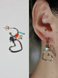 Heart Shape Beaded Earrings,Lumivault.