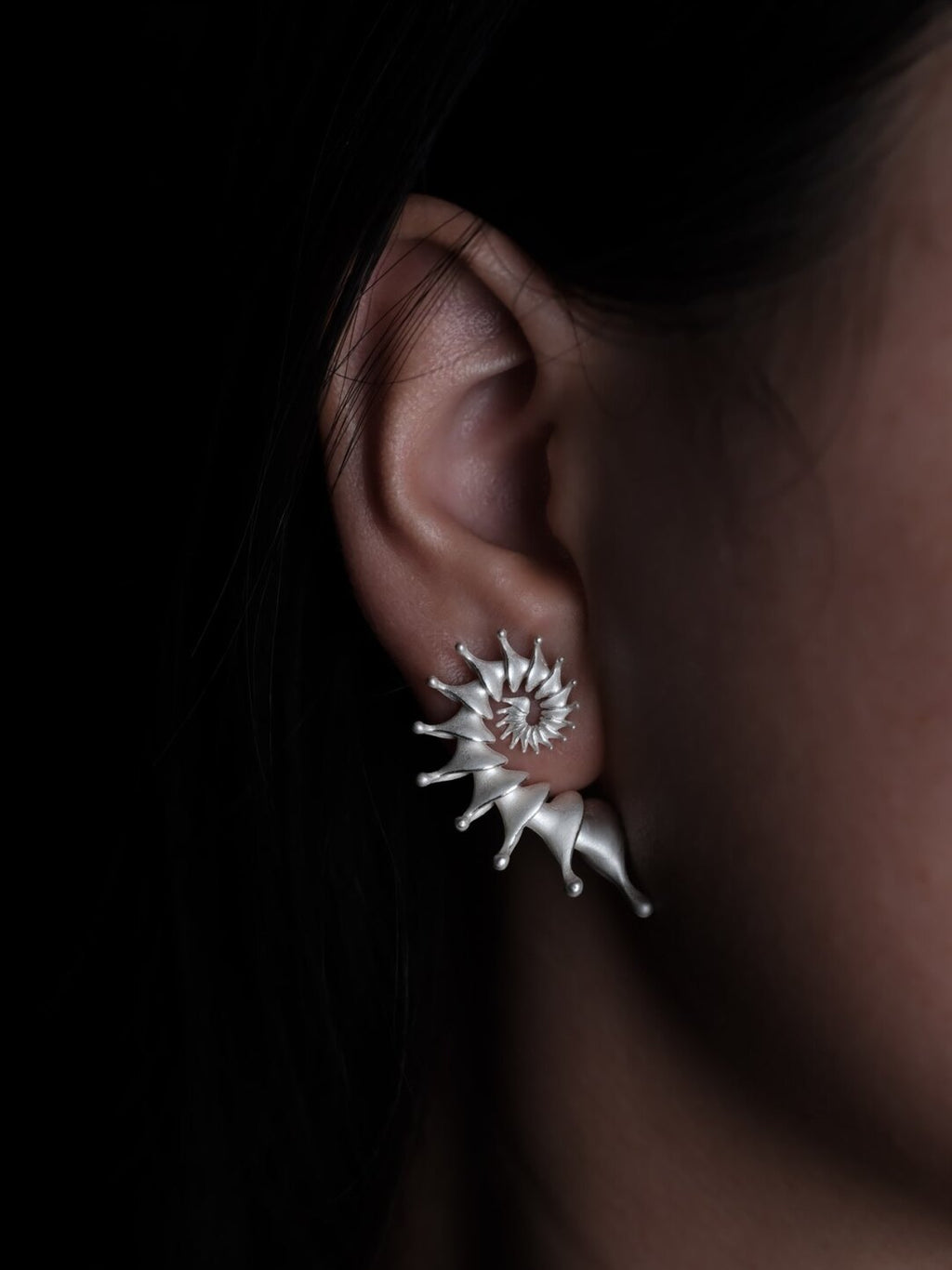 Hippocampus Silver Earrings,Lumivault.