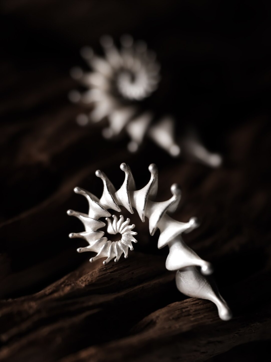 Hippocampus Silver Earrings,Lumivault.