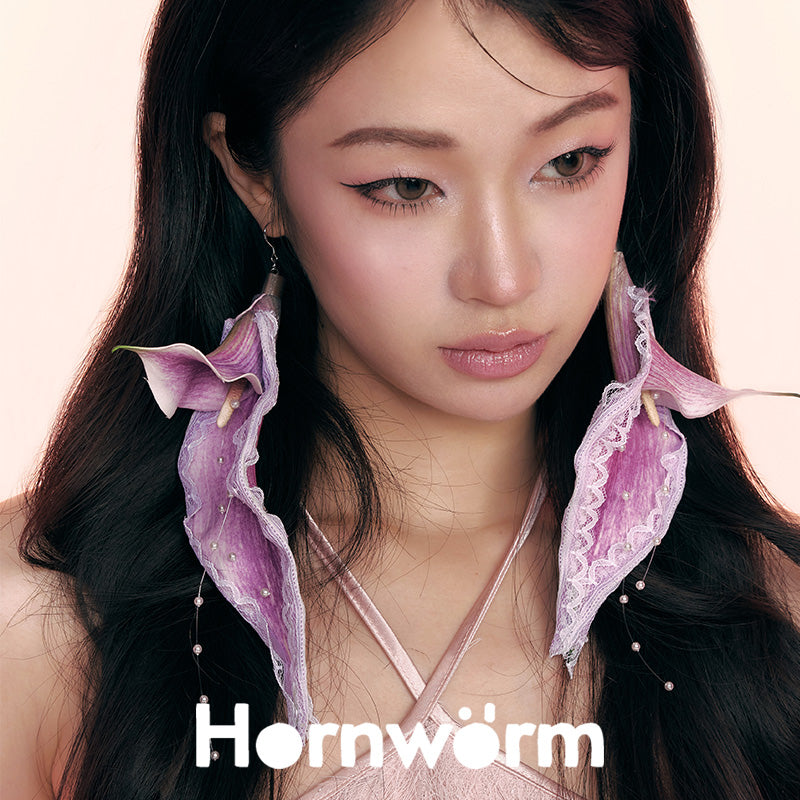 Hornworm Flower Lace Earrings,Lumivault.