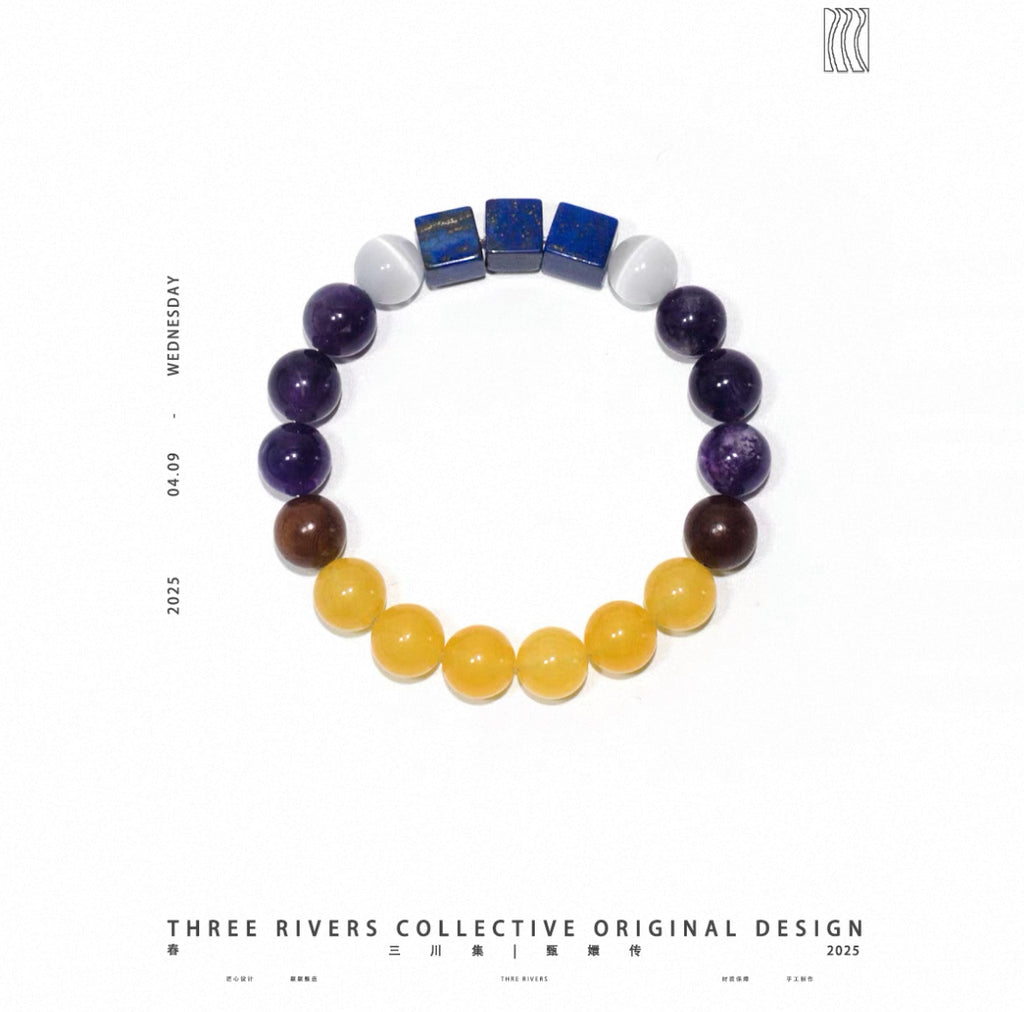 Three Rivers Collective Natural Stone Beaded Bracelet,6 / 14-20cm,Lumivault.