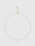 Heart Pearl Stacking Necklace,Heart,Lumivault.