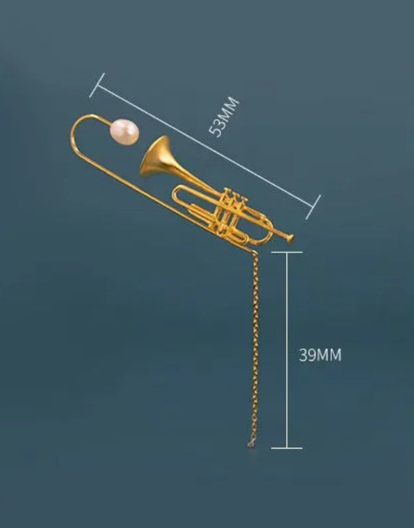 Jazz Trumpet Brooch,Lumivault.