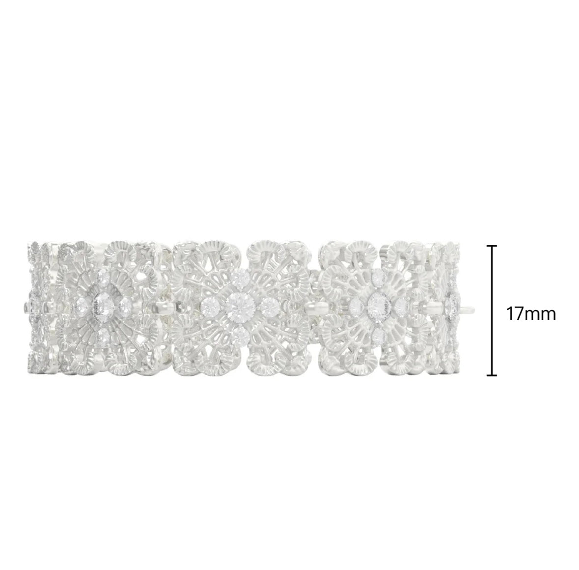 Mouhoodland Lace Cross Flower Bracelet,#2,Lumivault.
