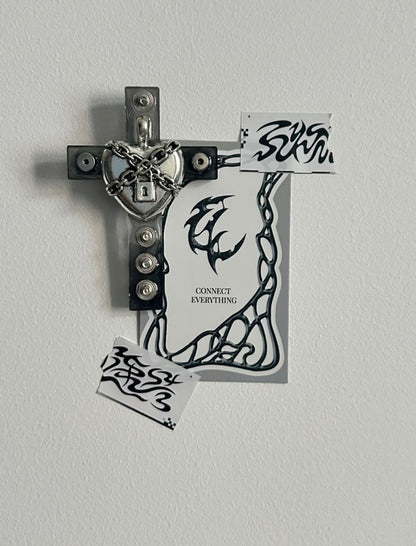 Gothic Cross Hair Clips