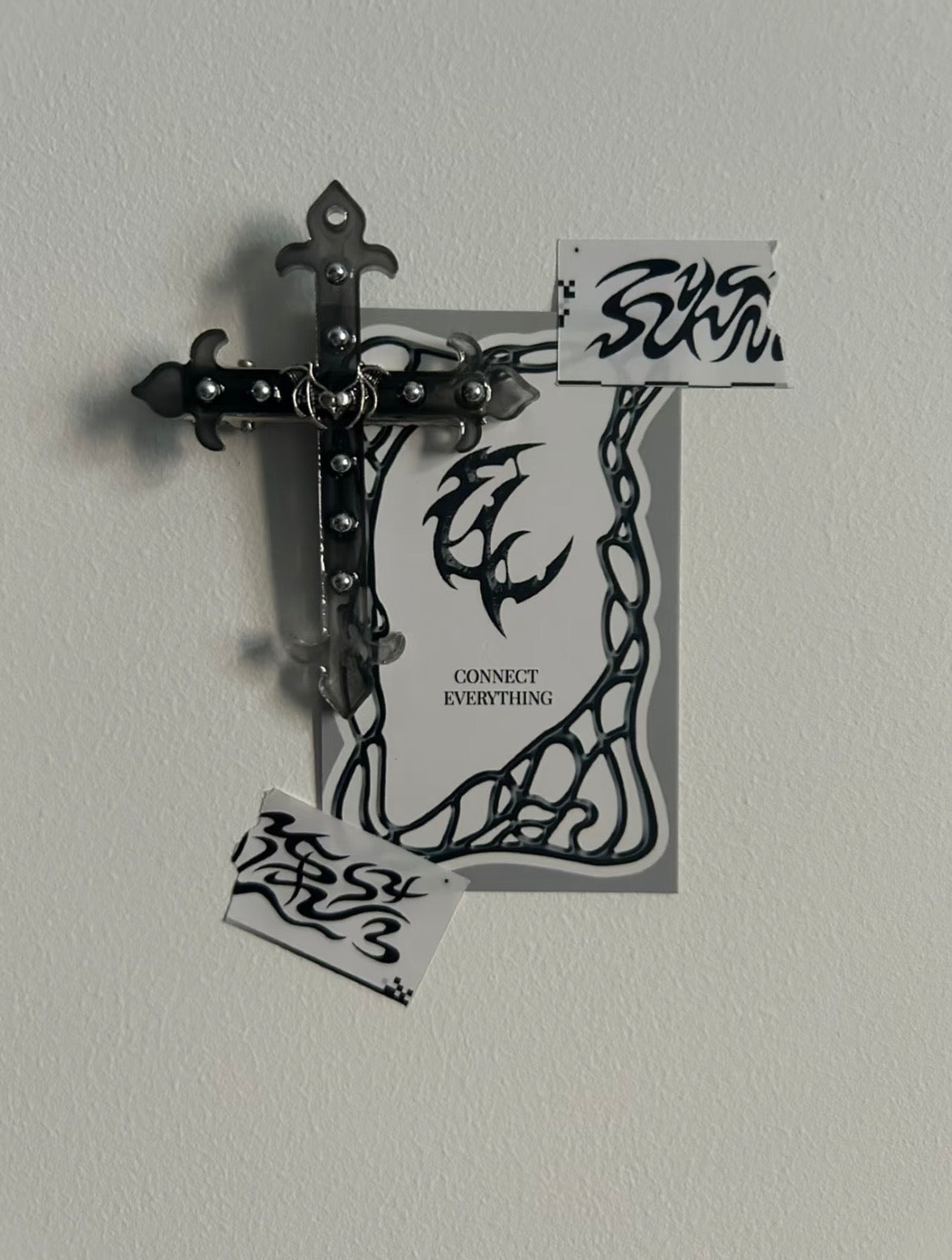 Gothic Cross Hair Clips