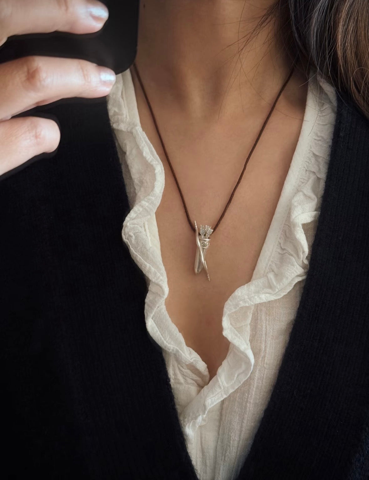 Hunting Muse Quiver Silver Necklace,Lumivault.