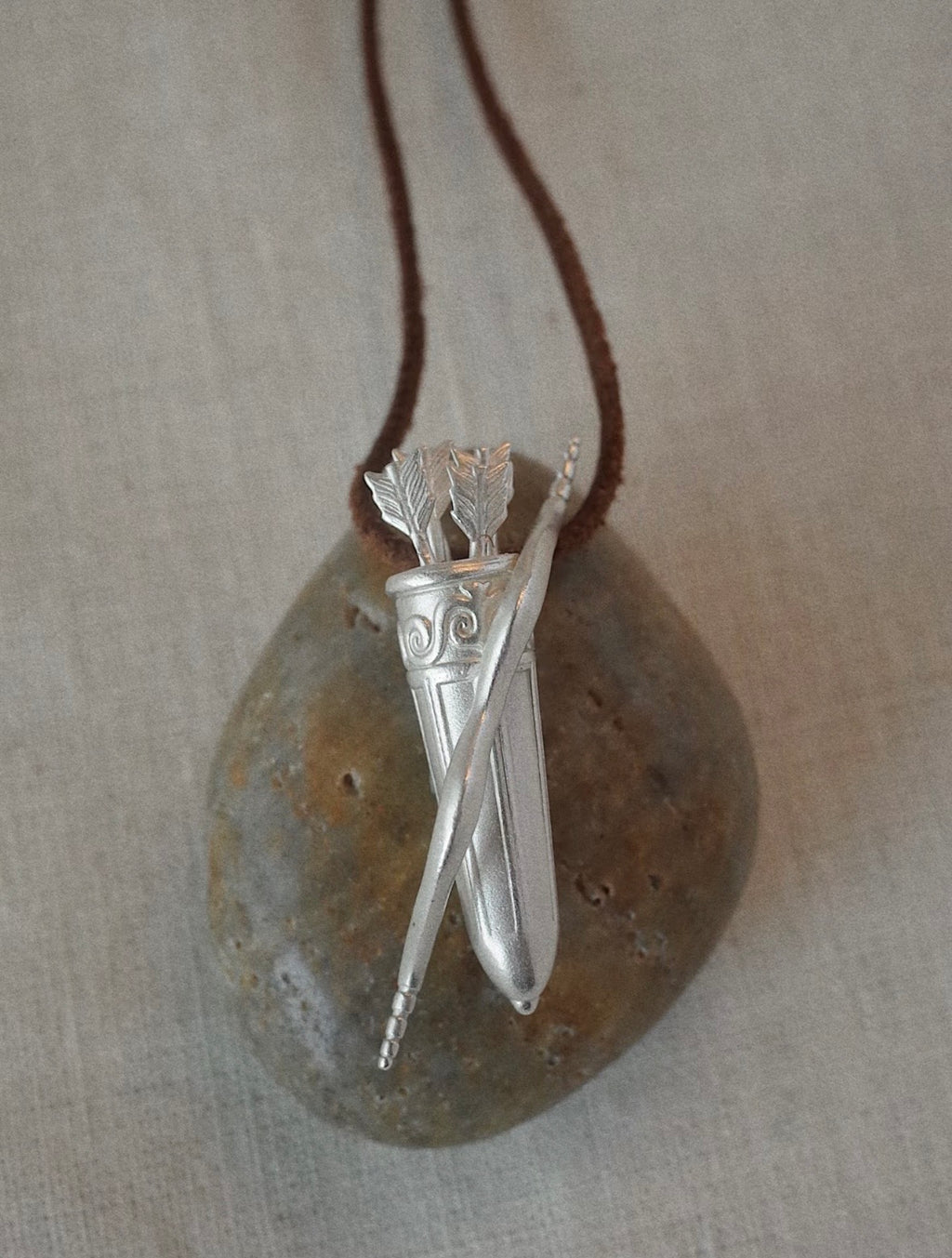 Hunting Muse Quiver Silver Necklace,Lumivault.