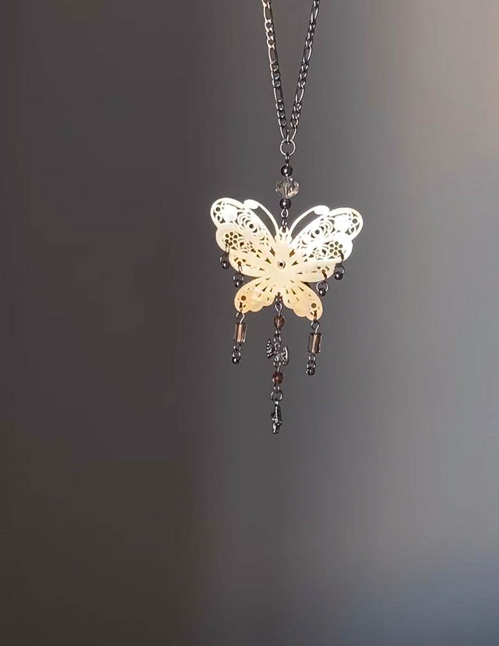 Butterfly Alloy Necklace,Lumivault.