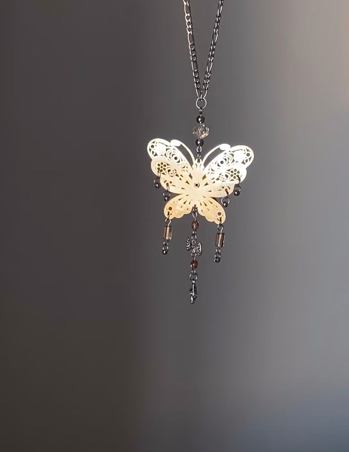Butterfly Alloy Necklace,Lumivault.