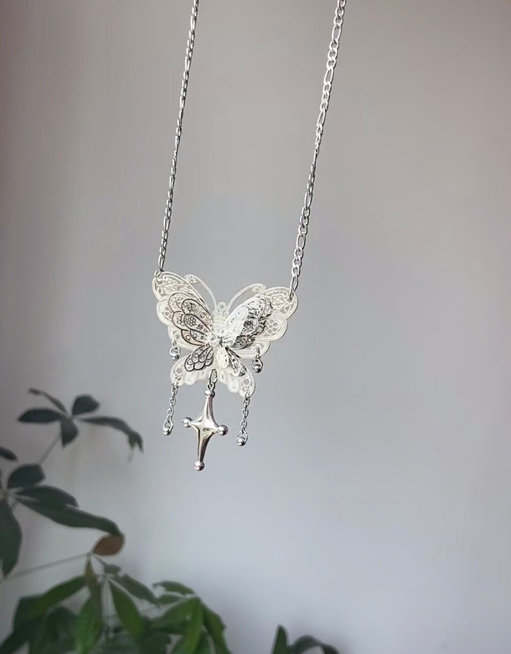 Butterfly Alloy Necklace,Lumivault.