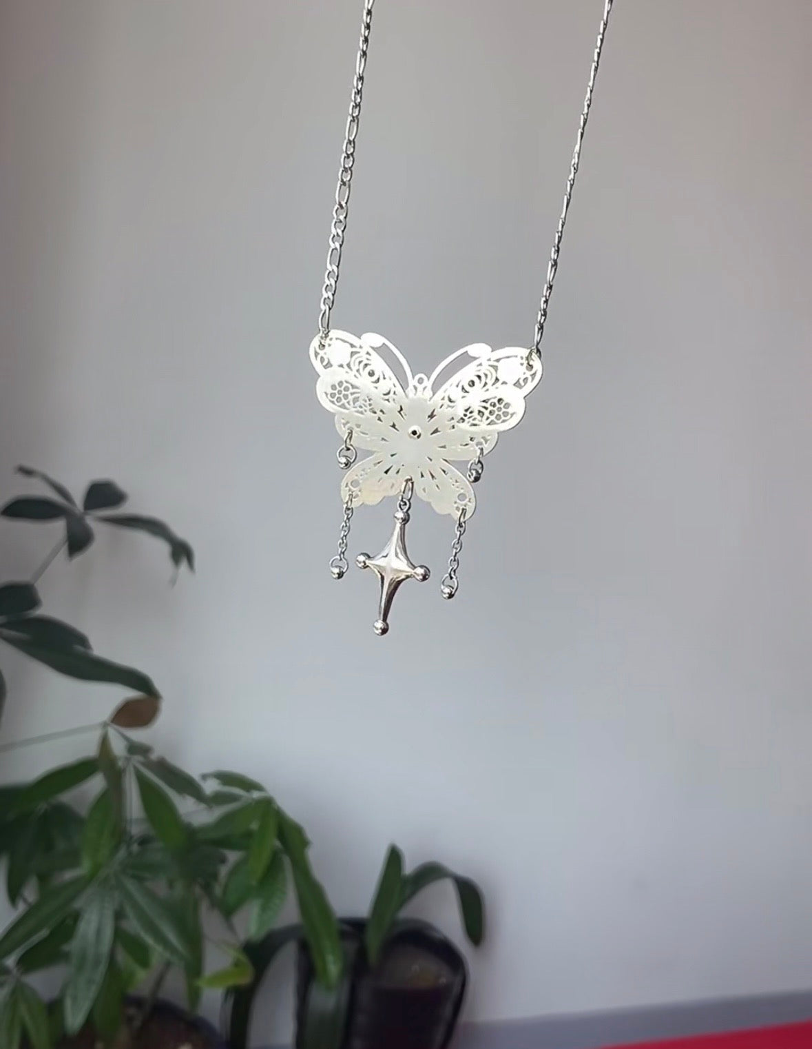 Butterfly Alloy Necklace,Lumivault.