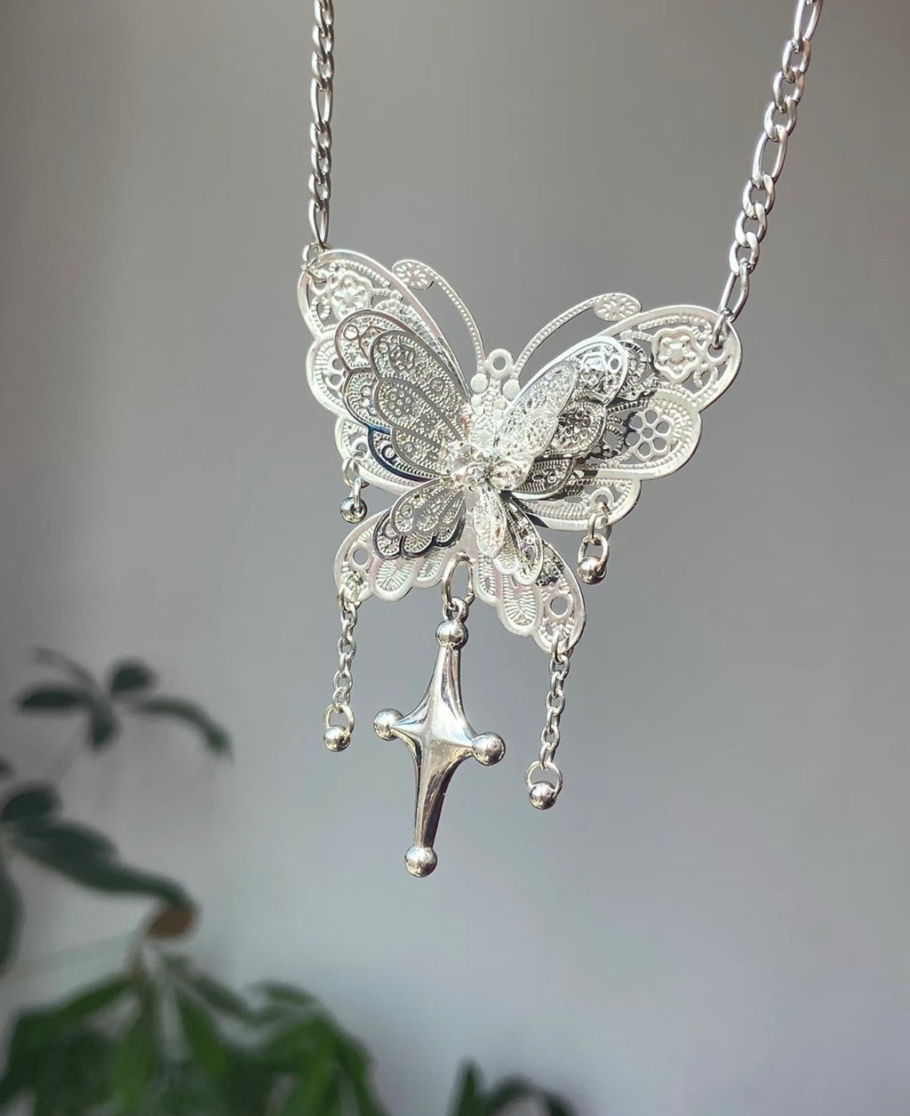 Butterfly Alloy Necklace,Lumivault.