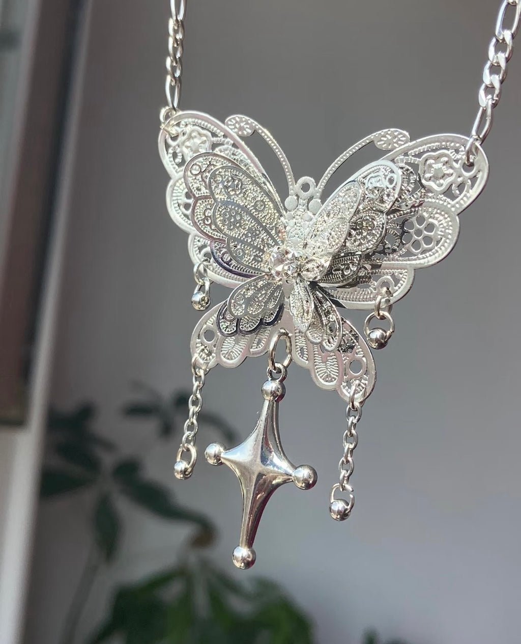 Butterfly Alloy Necklace,Lumivault.