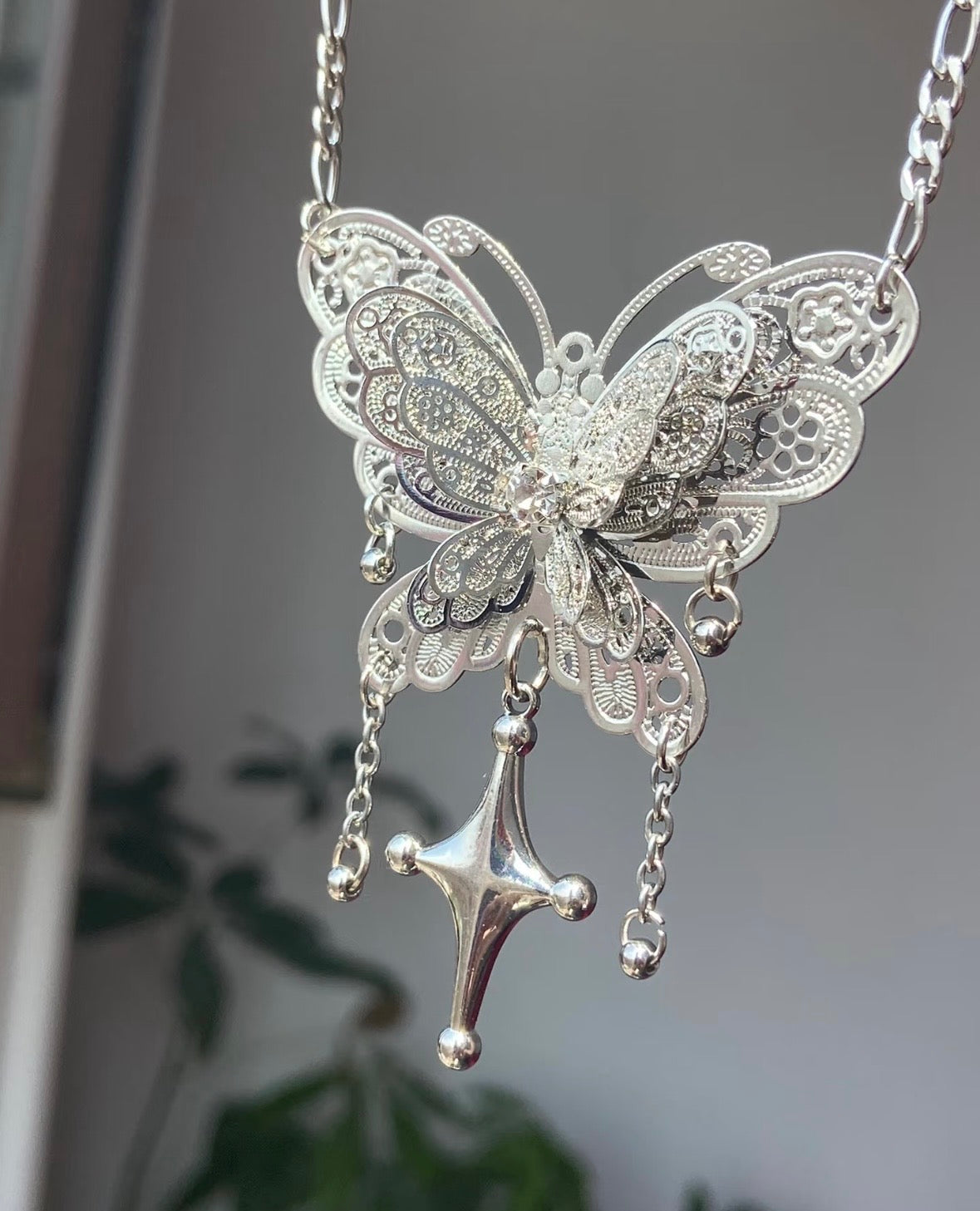 Butterfly Alloy Necklace,Lumivault.